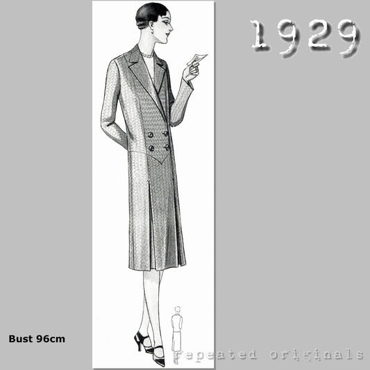 1929 Coat Dress Sewing Pattern