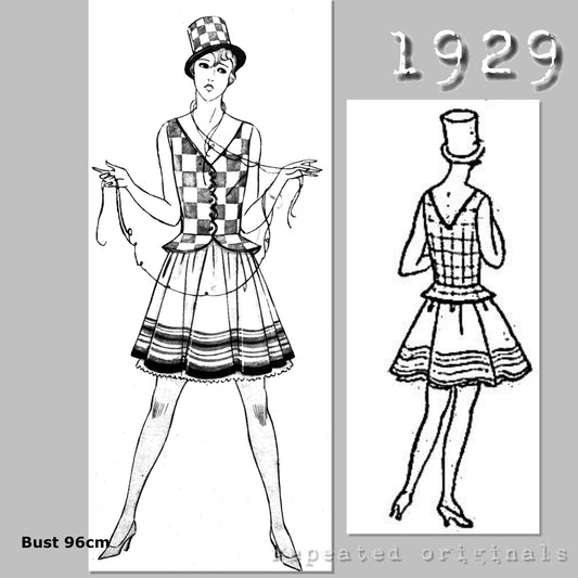 1929 Show Girl Costume Sewing Pattern - INSTANT DOWNLOAD PDF