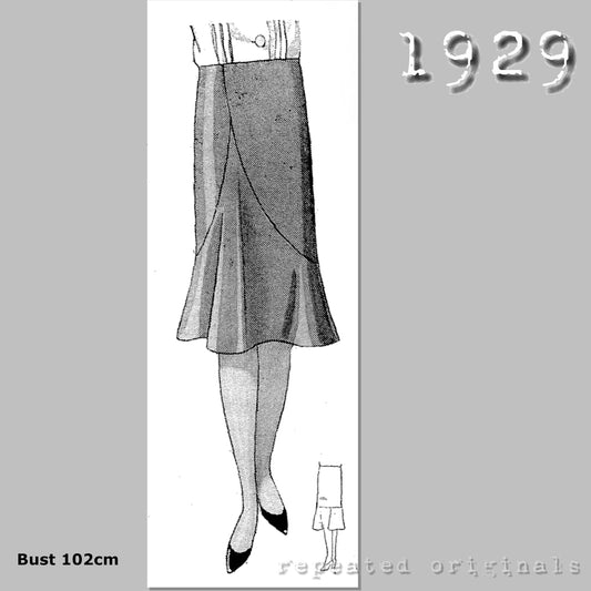 1929 Skirt Sewing Pattern - INSTANT DOWNLOAD PDF