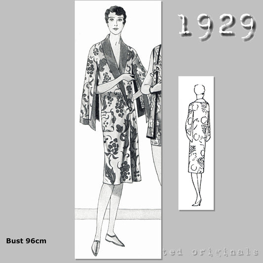 1929 Bathing Robe Sewing Pattern - INSTANT DOWNLOAD PDF