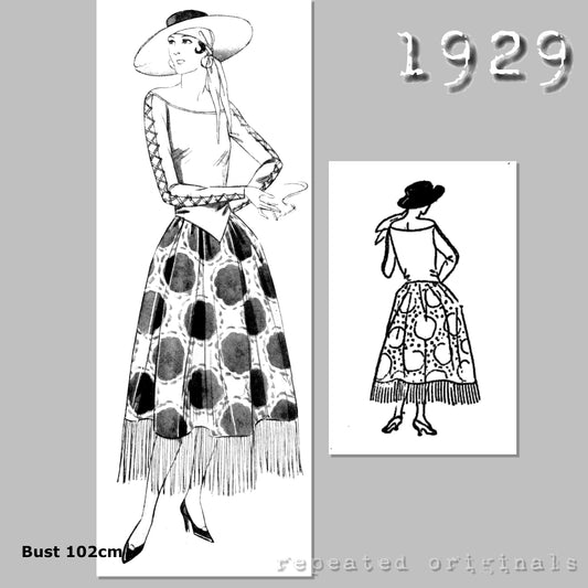 1929 Spanish Fantasy Costume Sewing Pattern - INSTANT DOWNLOAD PDF