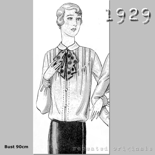 1929 Blouse Sewing Pattern - INSTANT DOWNLOAD PDF