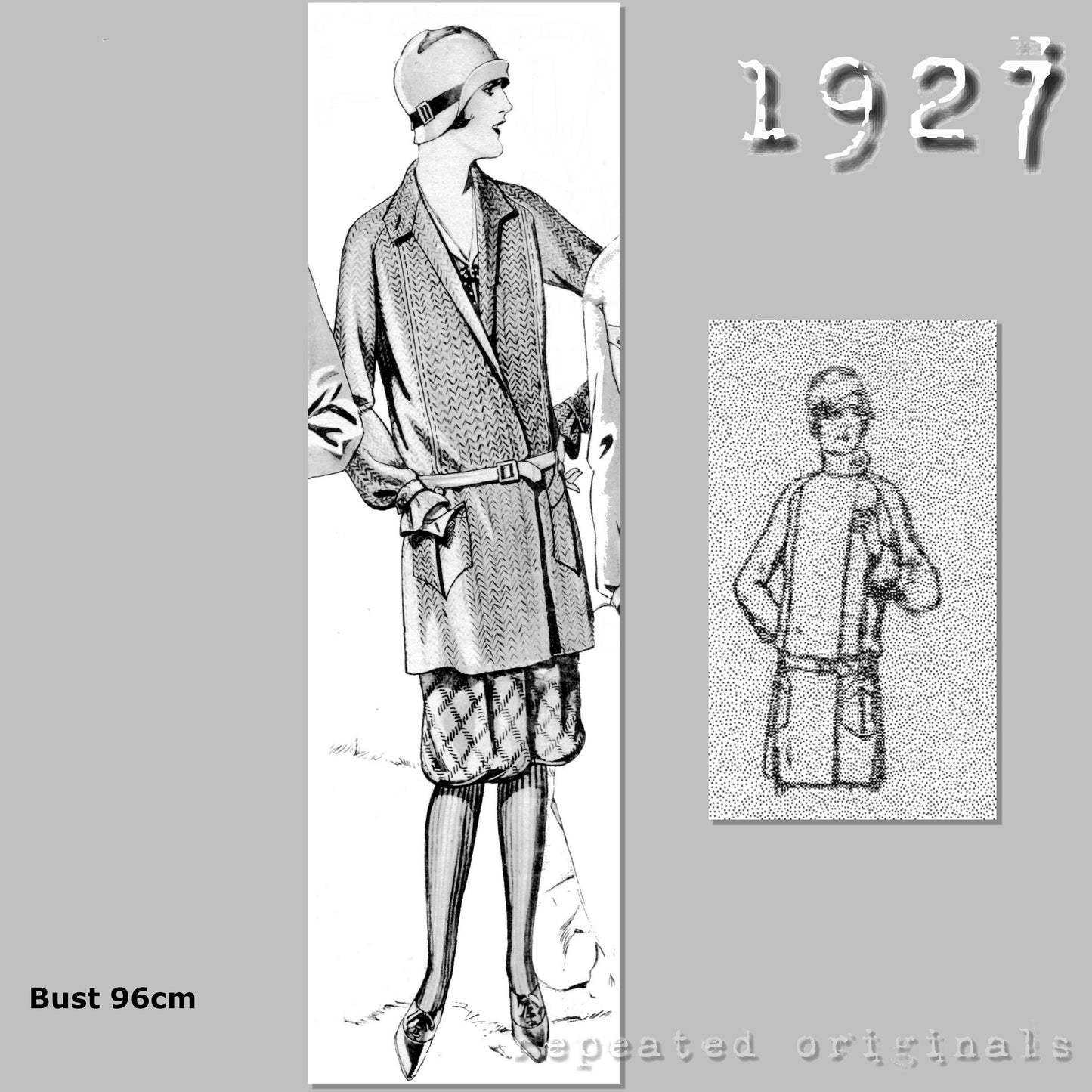 1927 Lady's Sports Jacket Sewing Pattern - INSTANT DOWNLOAD PDF