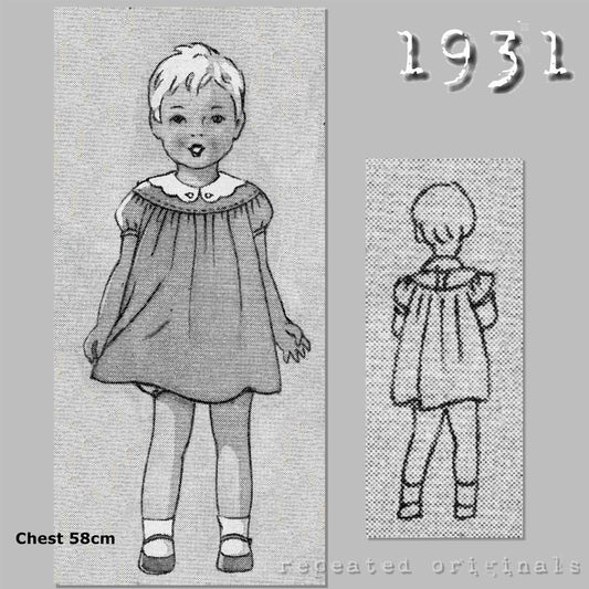 1931 Dress and Panties for Girl 1 Sewing Pattern - INSTANT DOWNLOAD PDF