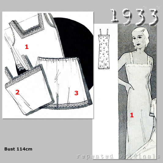 1933 Practical Underwear Set Sewing Pattern - INSTANT DOWNLOAD PDF