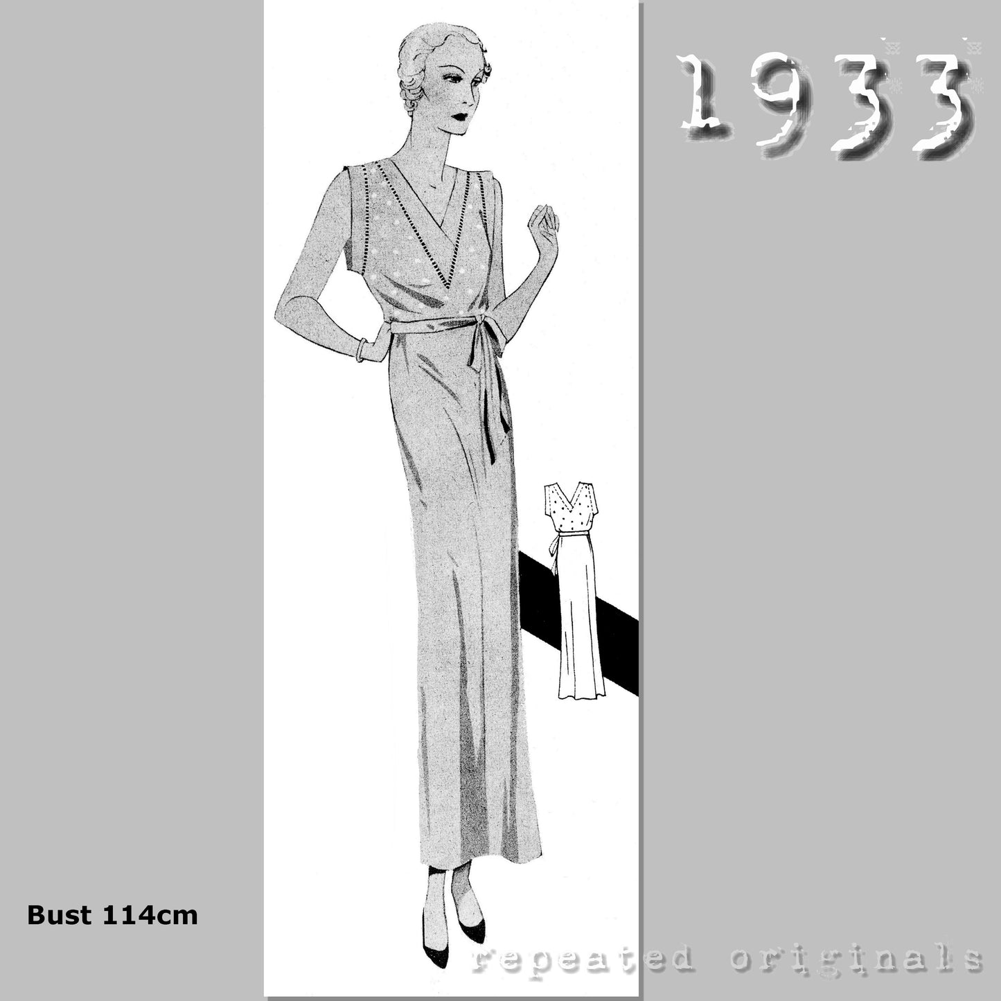 1933 Nightdress Sewing Pattern - INSTANT DOWNLOAD PDF