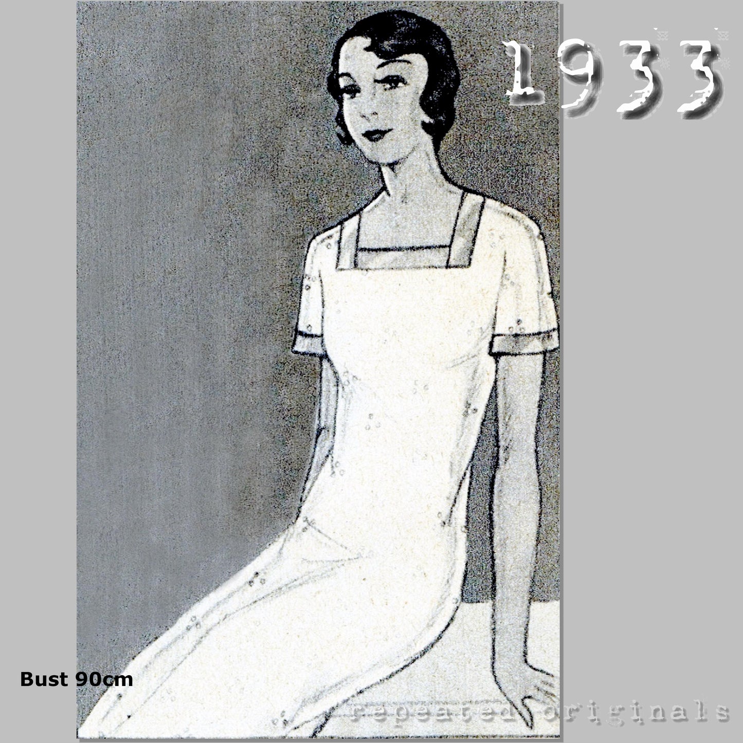 1933 Nightgown Sewing Pattern - INSTANT DOWNLOAD PDF