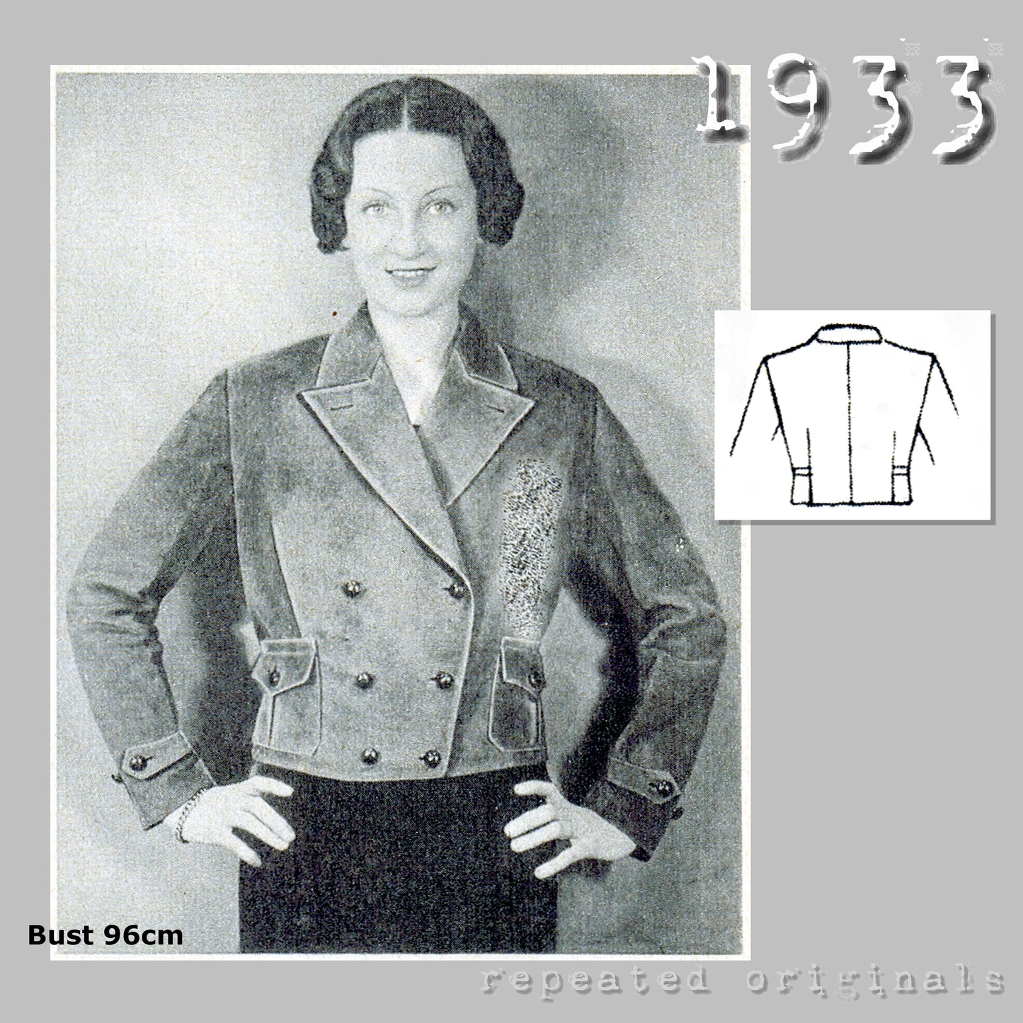 1933 Outdoor Sports Jacket Sewing Pattern - INSTANT DOWNLOAD PDF