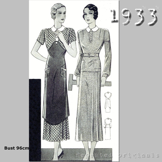 1933 Practical Dress and Apron Sewing Pattern - INSTANT DOWNLOAD PDF