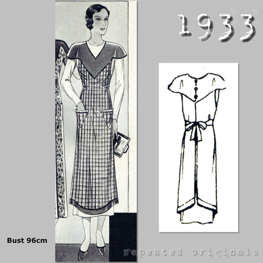 1933 Apron Sewing Pattern - INSTANT DOWNLOAD PDF