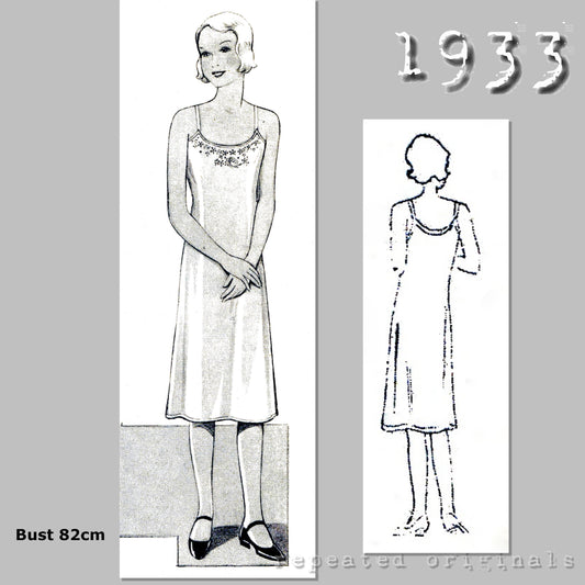 1933 Petticoat for Girl 12-14 Years Sewing Pattern - INSTANT DOWNLOAD PDF