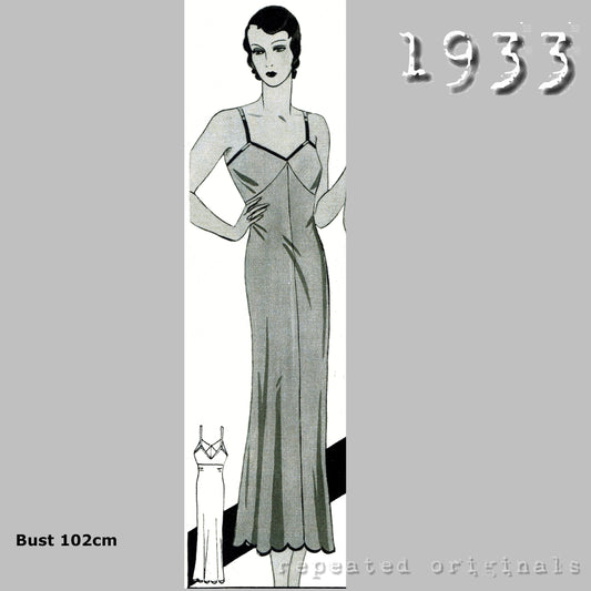 1933 Petticoat Sewing Pattern - INSTANT DOWNLOAD PDF