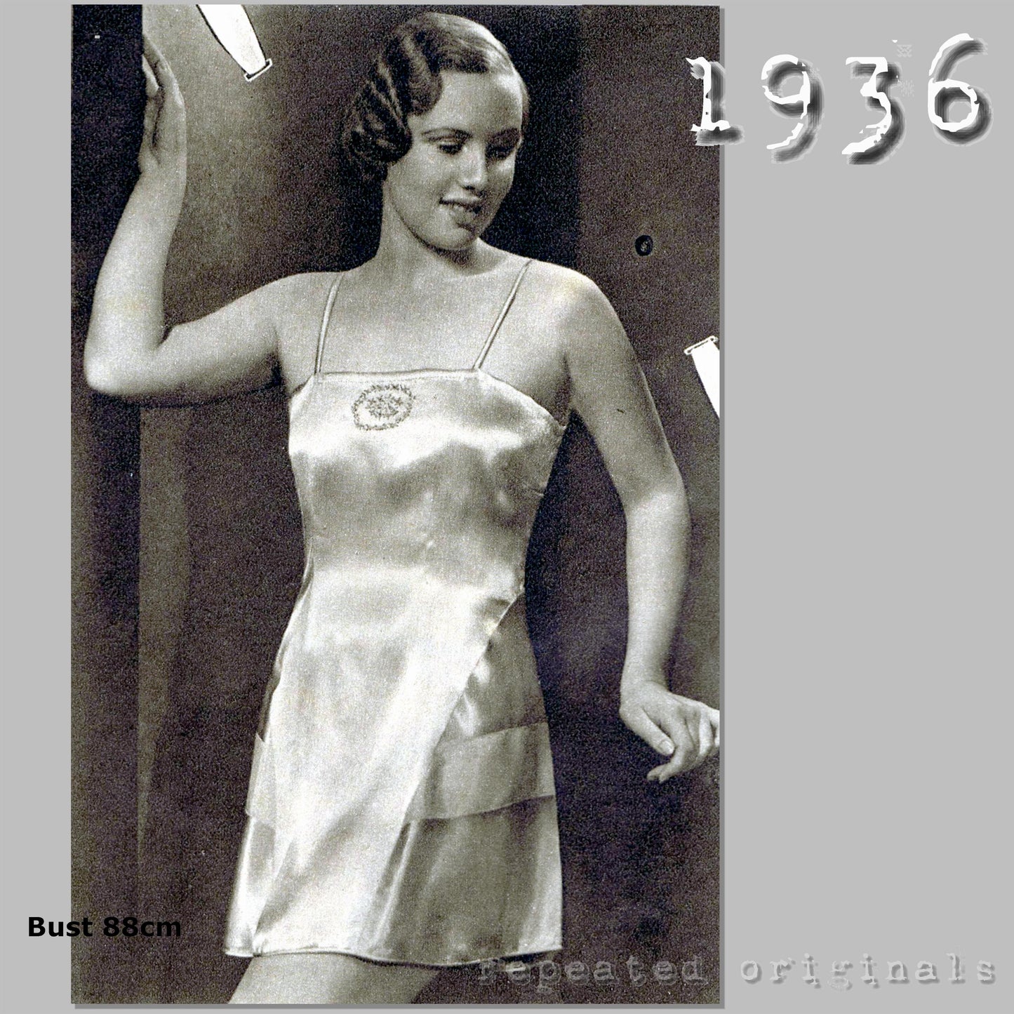 1936 Skirted Camisole Sewing Pattern - INSTANT DOWNLOAD PDF