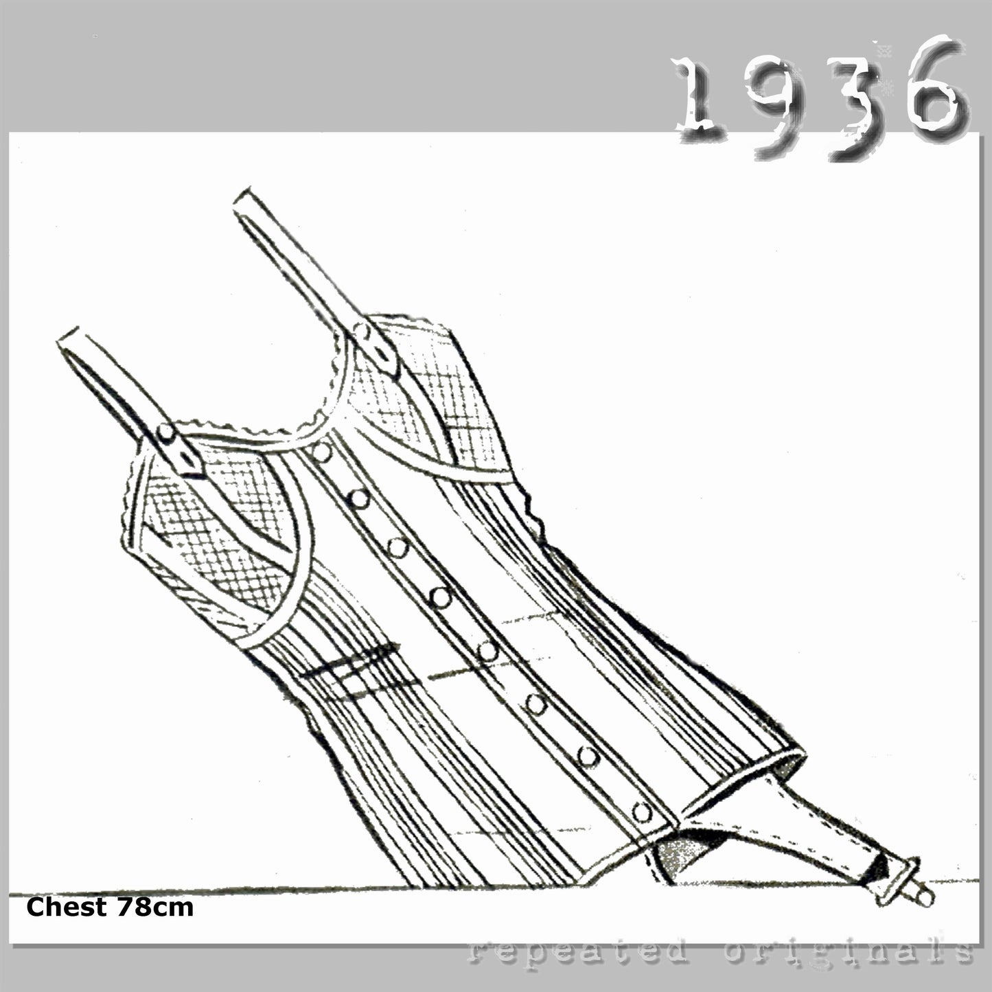 1936 Underbody for Girl 10-12 Years Sewing Pattern - INSTANT DOWNLOAD PDF