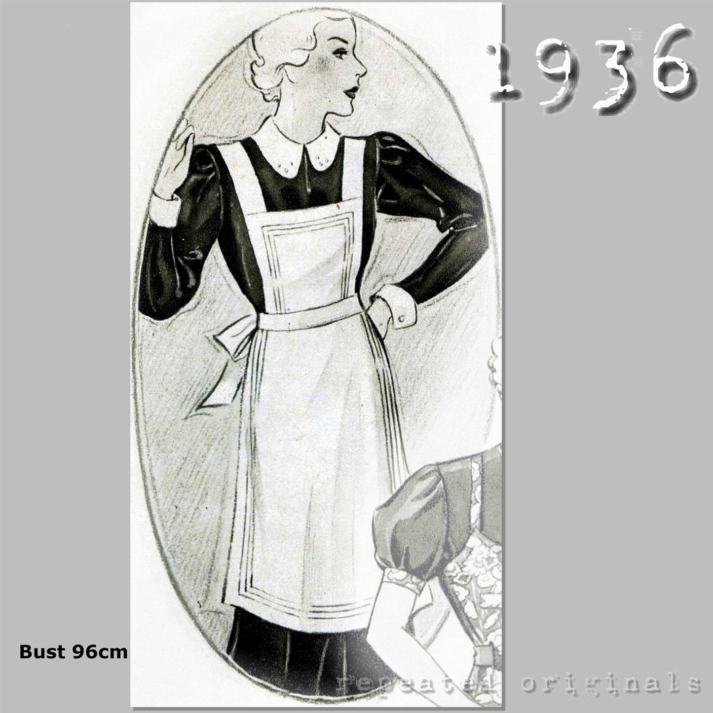 1936 Apron Sewing Pattern - INSTANT DOWNLOAD PDF