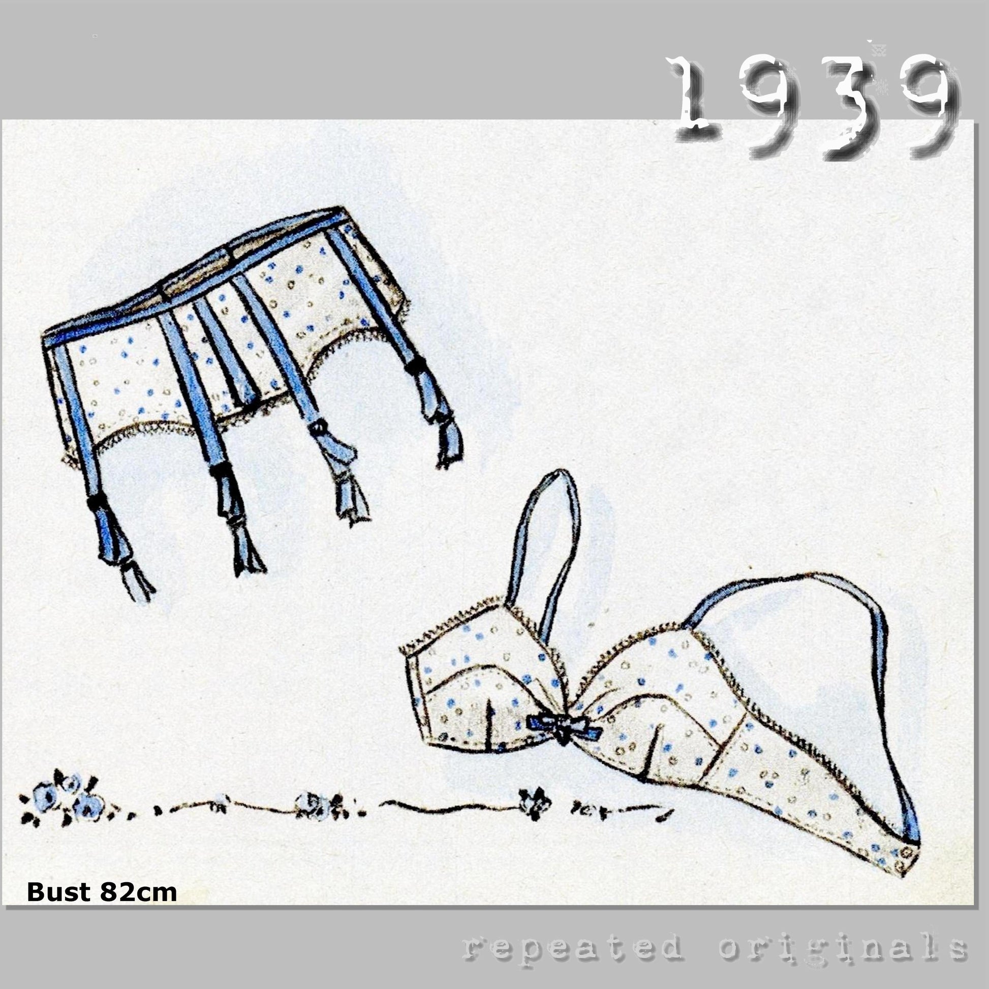 1939 Bra and Garter Belt for Girl 12-14 Sewing Pattern - INSTANT DOWNL Repeated Originals 1939 Bra and Garter Belt for Girl 12-14 Sewing Pattern - INSTANT DOWNL Repeated Originals