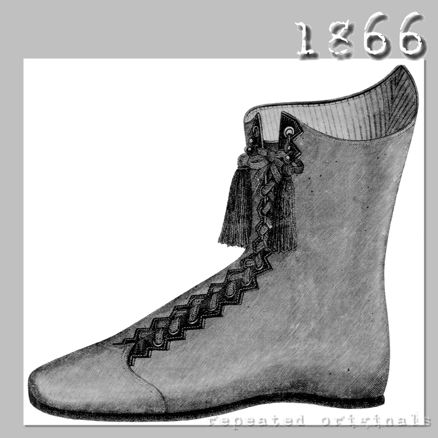 1866 Woman's Boot Pattern - INSTANT DOWNLOAD PDF