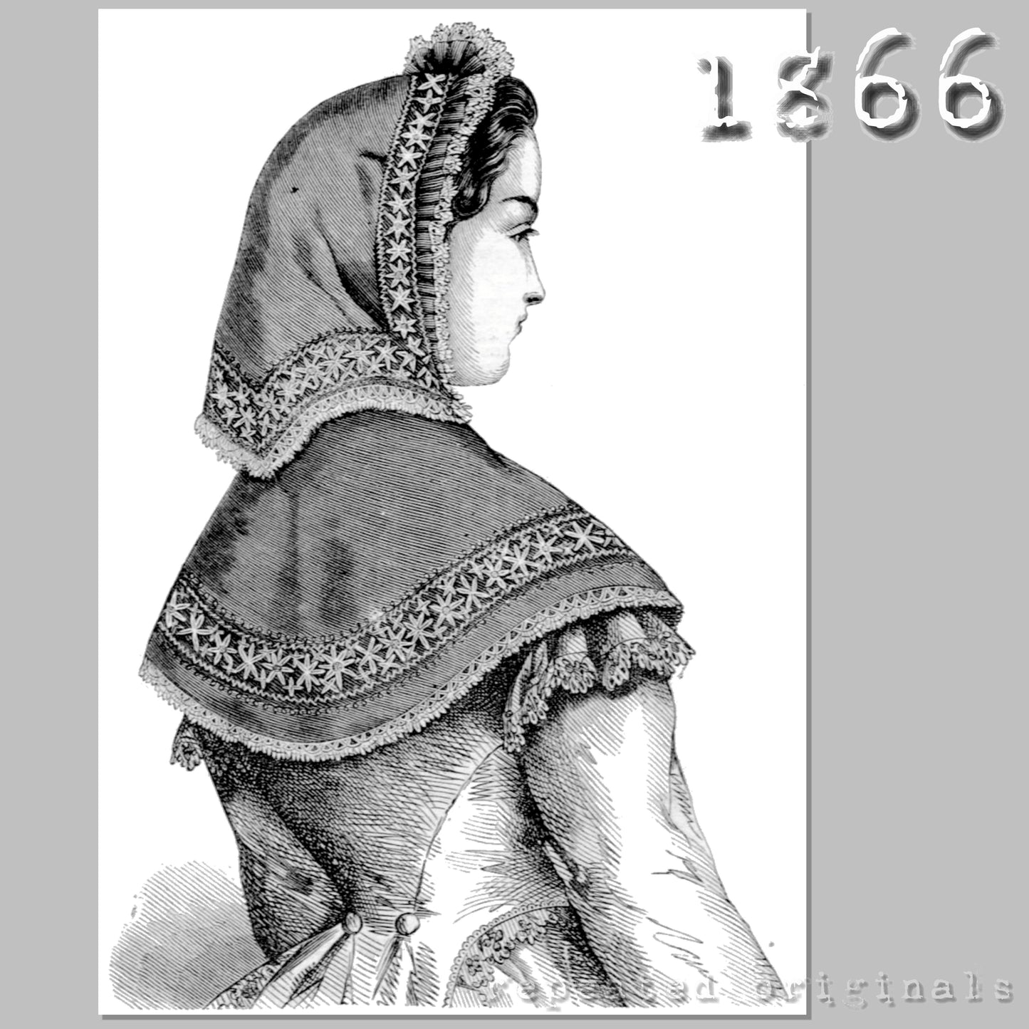 1866 Capuchon-fanchon Sewing Pattern - INSTANT DOWNLOAD PDF