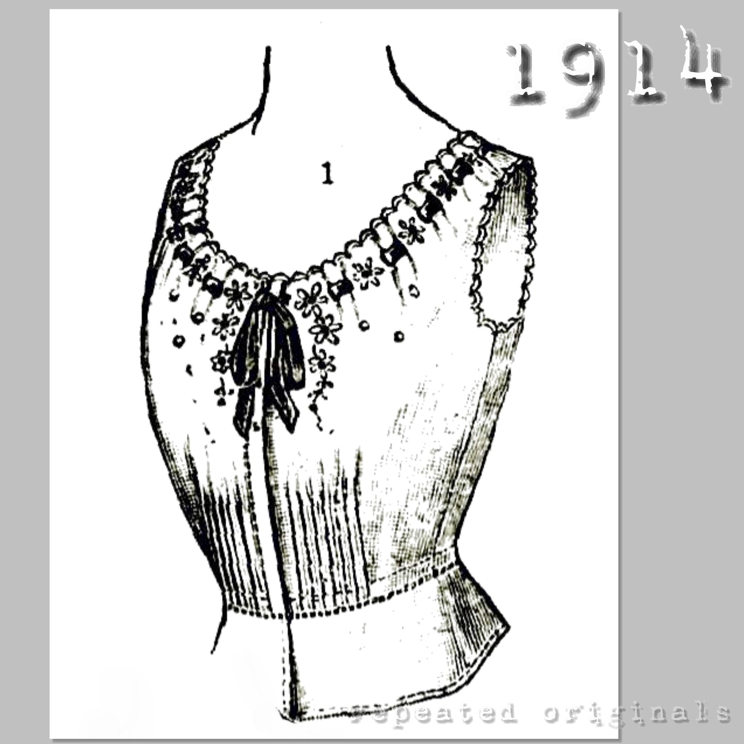 1914 Lingerie Collection Sewing Pattern (Bust 99cm) - INSTANT DOWNLOAD PDF