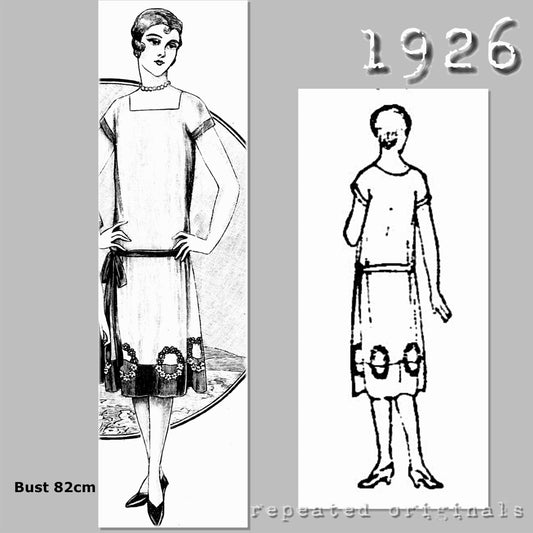 1926 Summer Dress for Girl 12 - 14 Years Sewing Pattern - INSTANT DOWNLOAD PDF