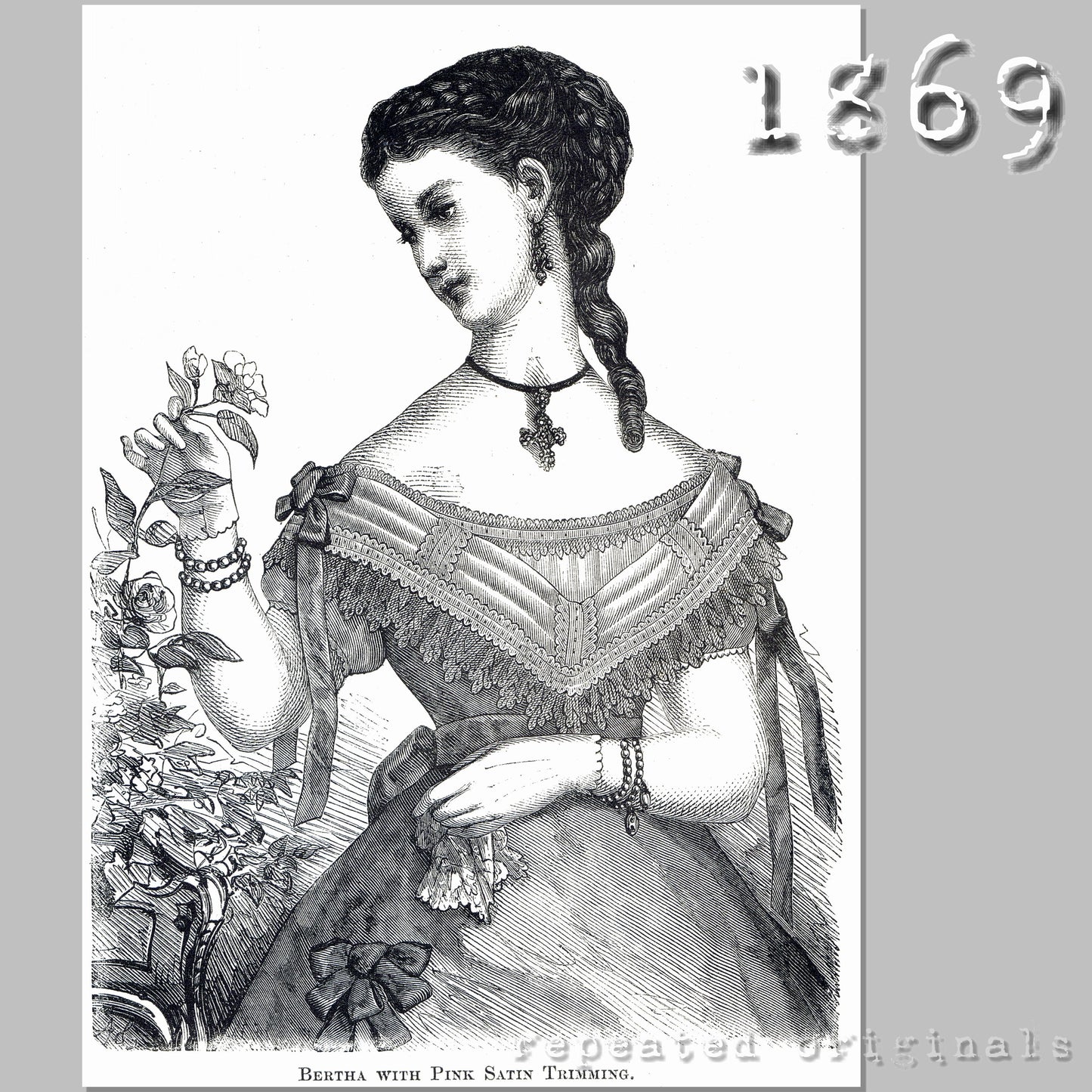 1869 Bertha Sewing Pattern - INSTANT DOWNLOAD PDF