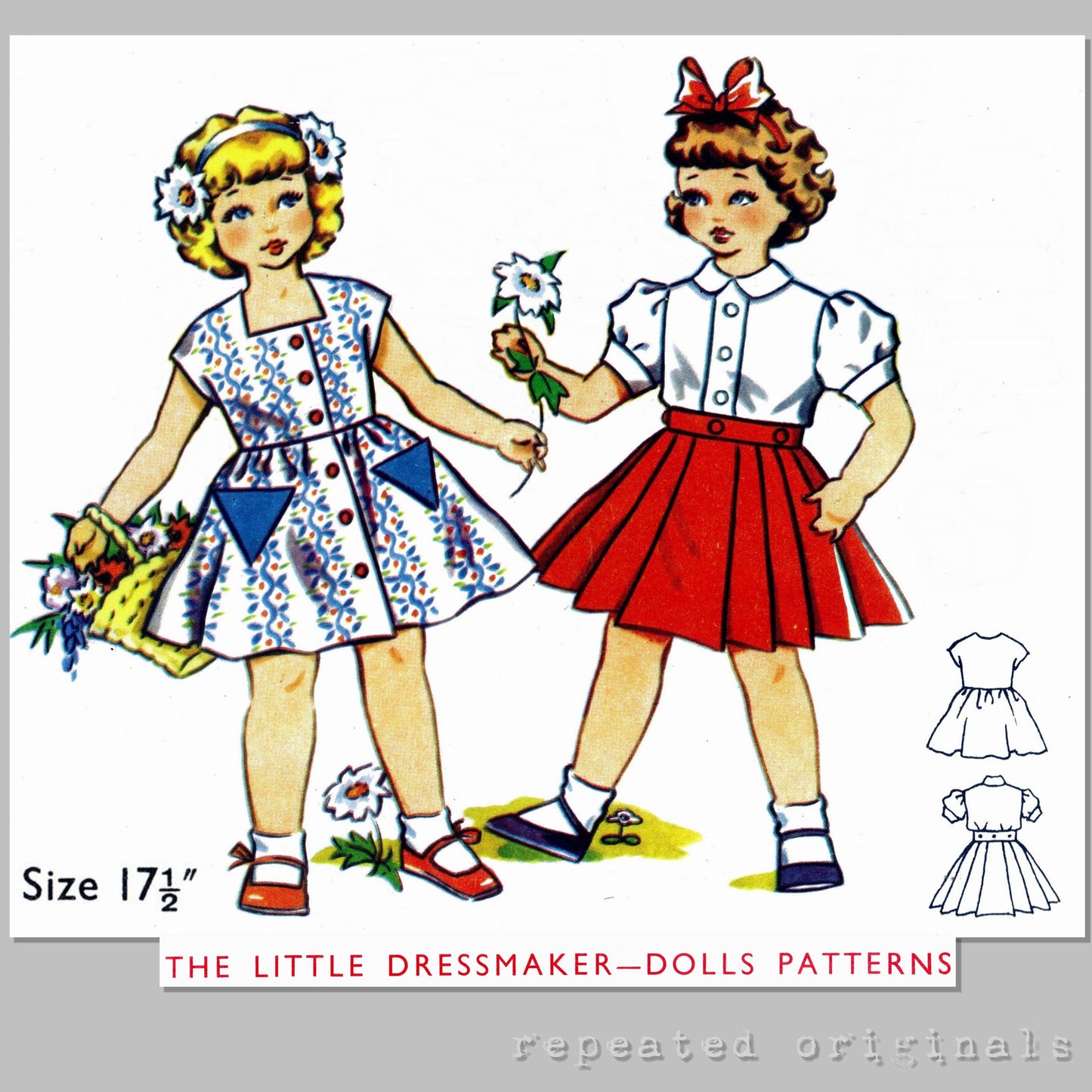 1950s 'Draft at Home' PDF Sewing Patterns (17 Styles for assorted sized boy and girl dolls) - INSTANT DOWNLOAD PDF