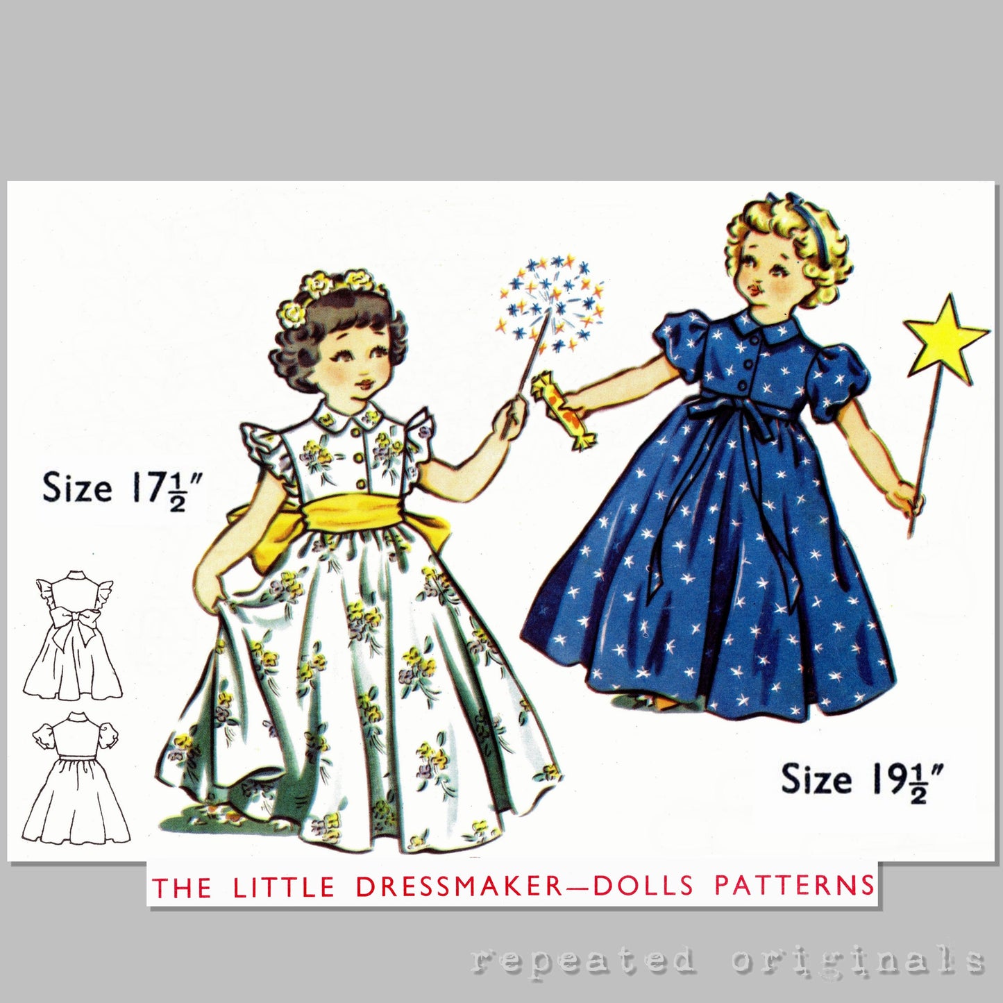 1950s 'Draft at Home' PDF Sewing Patterns (17 Styles for assorted sized boy and girl dolls) - INSTANT DOWNLOAD PDF