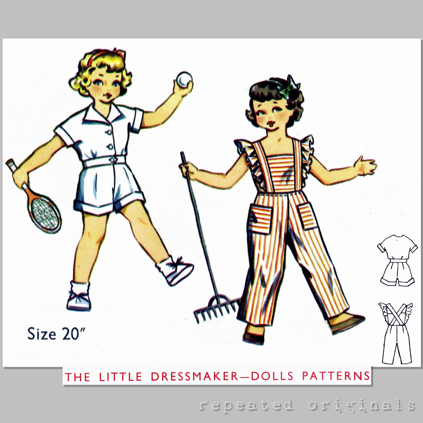 1950s 'Draft at Home' PDF Sewing Patterns (17 Styles for assorted sized boy and girl dolls) - INSTANT DOWNLOAD PDF