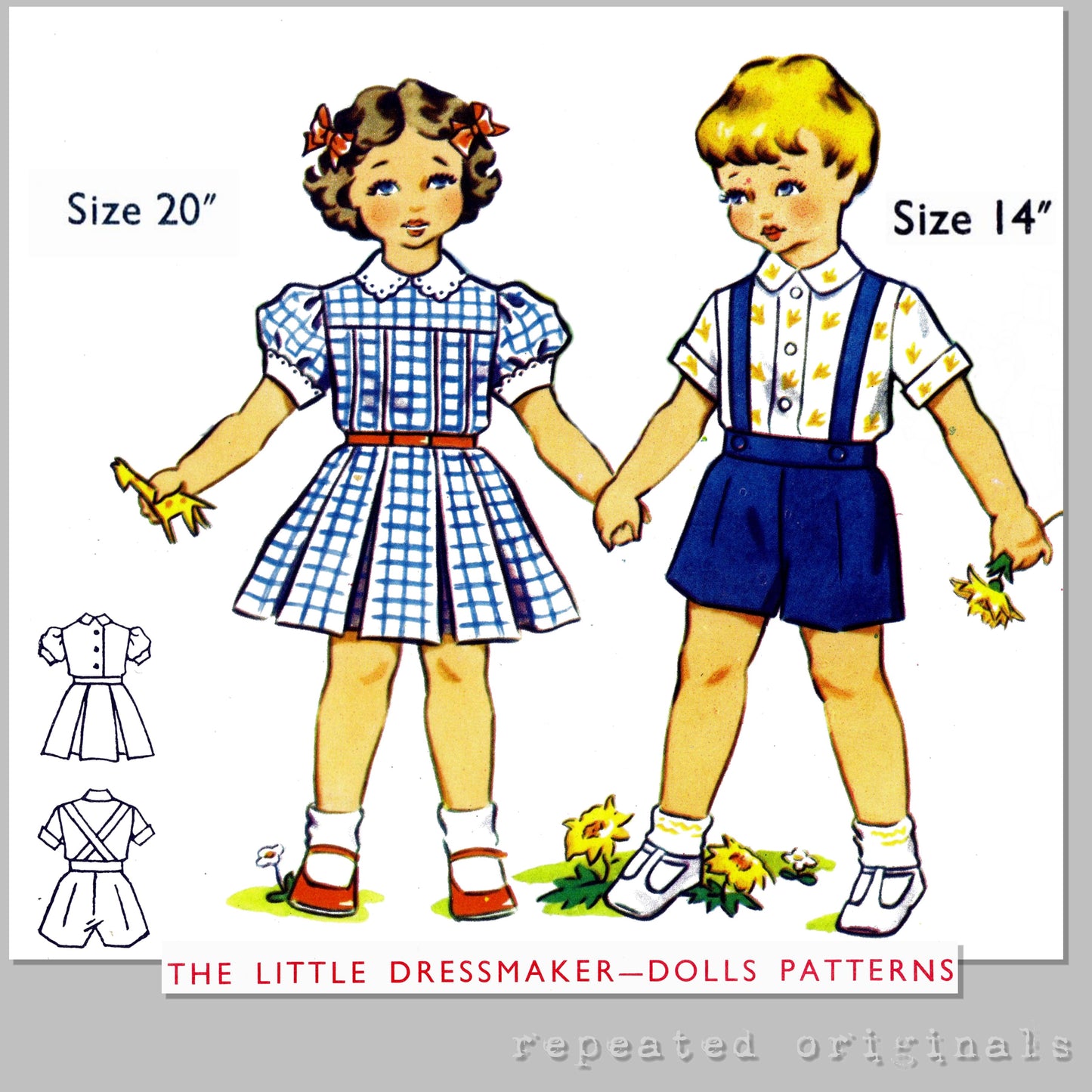 1950s 'Draft at Home' PDF Sewing Patterns (17 Styles for assorted sized boy and girl dolls) - INSTANT DOWNLOAD PDF