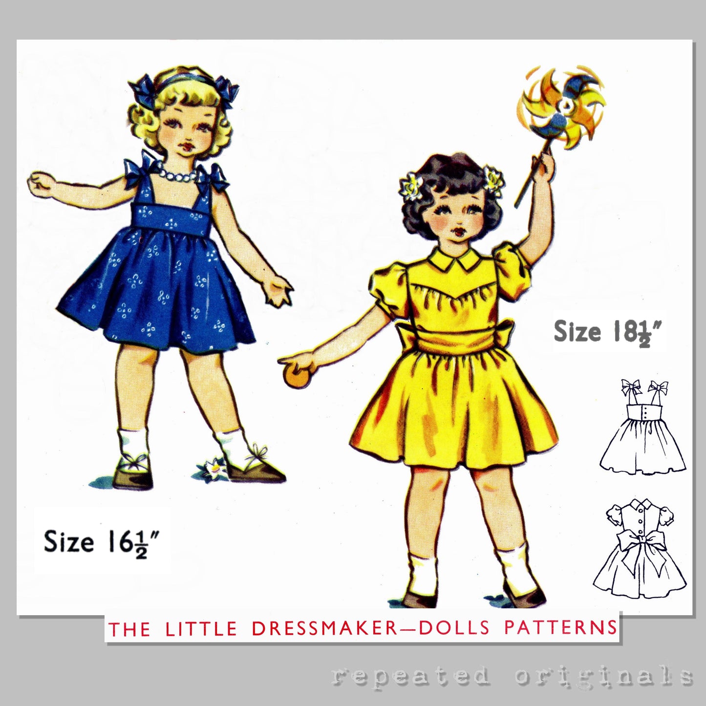 1950s 'Draft at Home' PDF Sewing Patterns (17 Styles for assorted sized boy and girl dolls) - INSTANT DOWNLOAD PDF