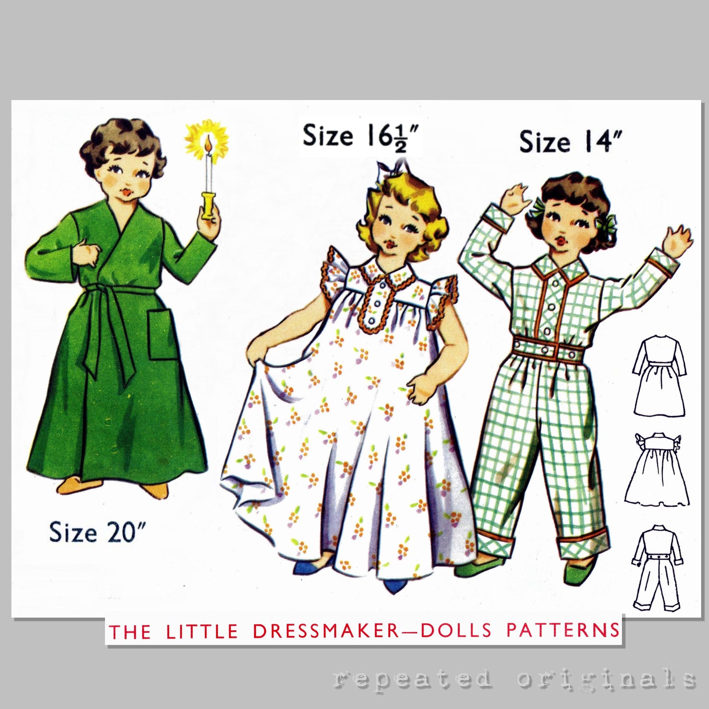 1950s 'Draft at Home' PDF Sewing Patterns (17 Styles for assorted sized boy and girl dolls) - INSTANT DOWNLOAD PDF